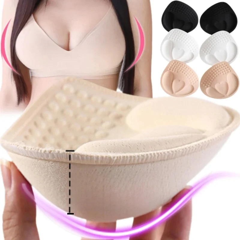 3D Wyjmowane wkładki do biustonosza Push Up Wkładki do bielizny damskiej Podnoszenie piersi Oddychająca gąbka Wyściełana wkładka do biustonosza Podszewka do kostiumu kąpielowego Wkładka do biustonosza — zdjęcie 2
