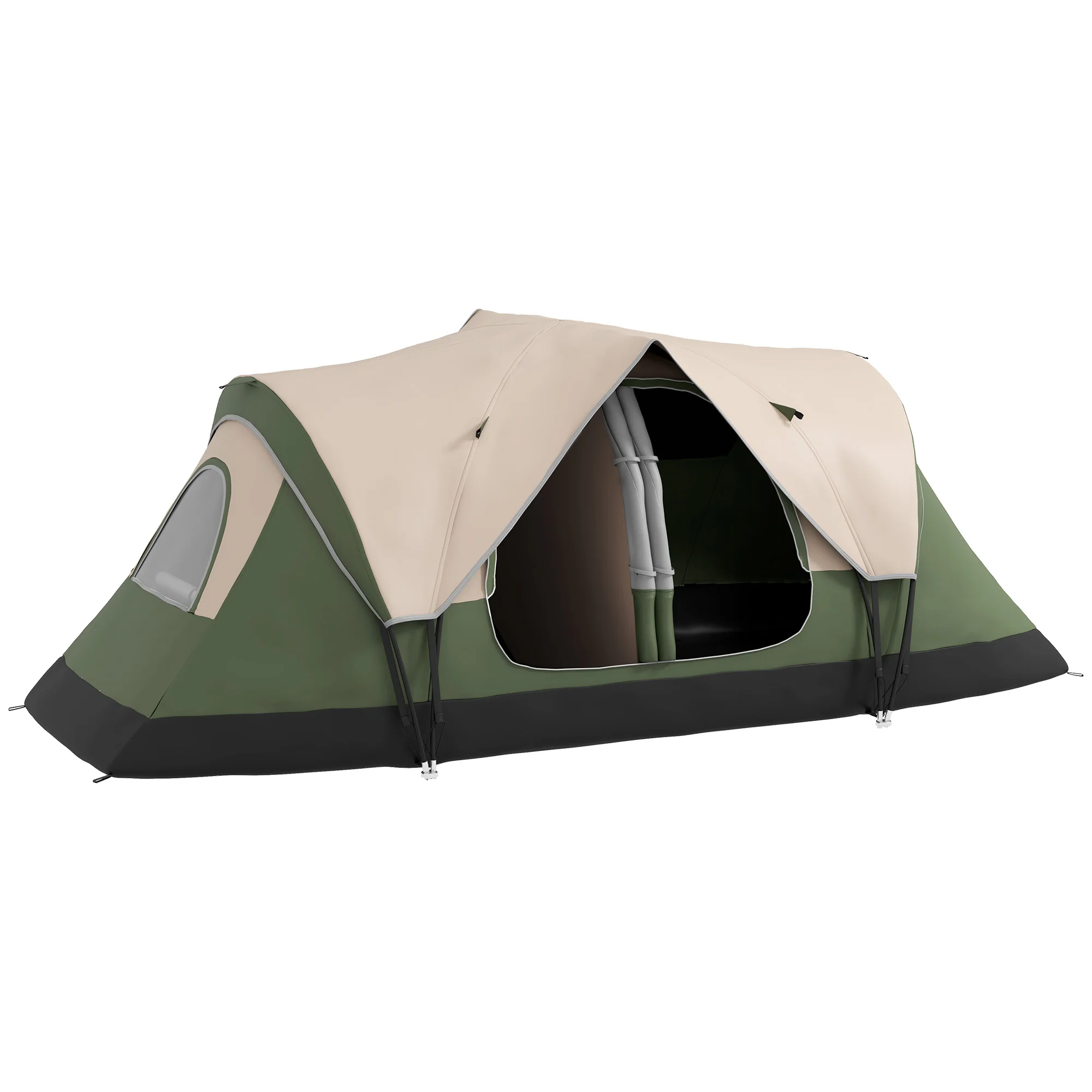Familien-Campingzelt, Mehrpersonen-Wasserdichtes Winddichtes Outdoor-Zelt mit Atmungsaktivem Netz, Geräumiger Unterschlupf für Camping, Wandern & Outdoor-Aktivitäten