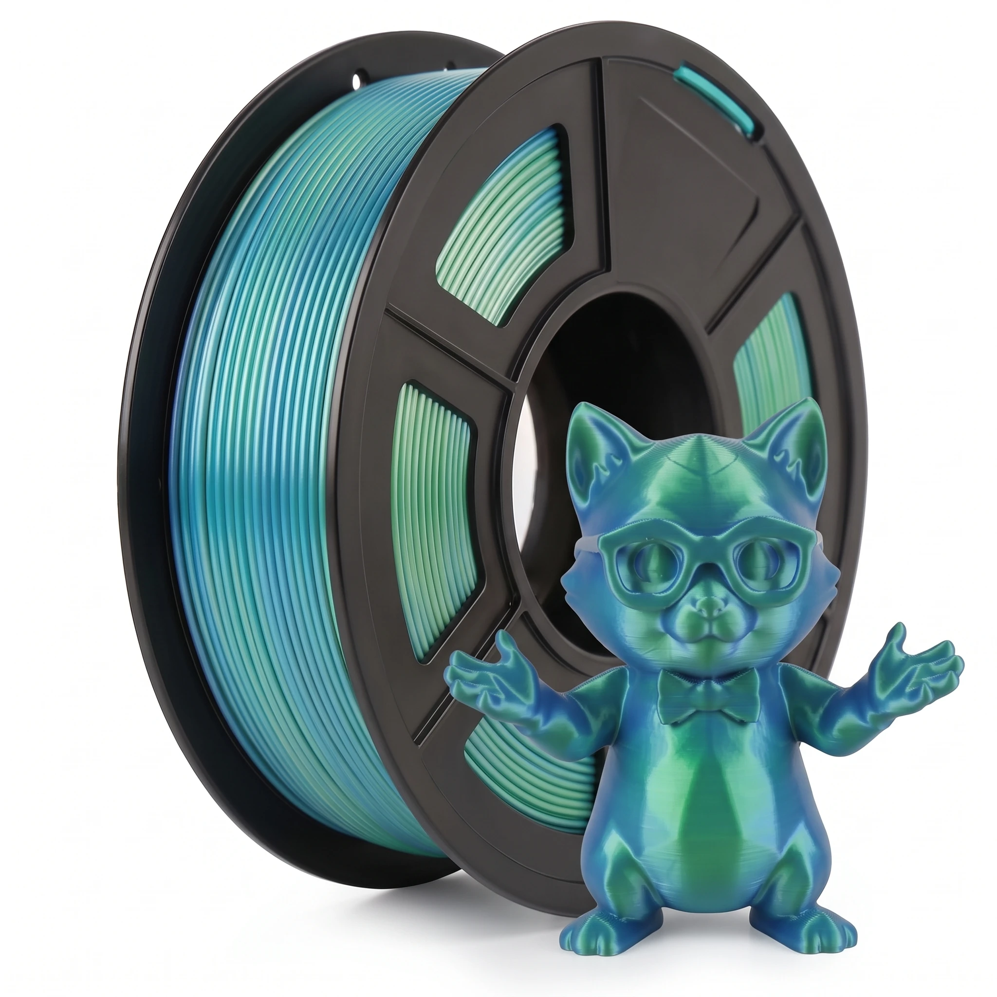 Silk PLA Dual Color Coextrusion Filament 1.75mm 250g Color Change 3D Printer Filament for Creative Printing Projects
