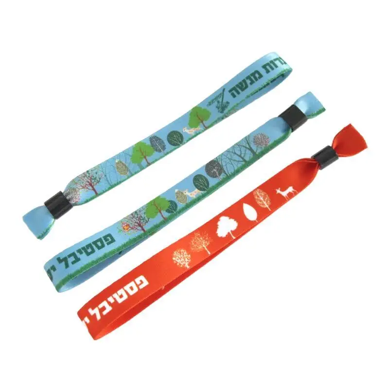 

Custom Event Festival Fabric Wristbands, Personalize Wedding Birthday Bracelets, Full Color Logo Print, Birthday Party Favors