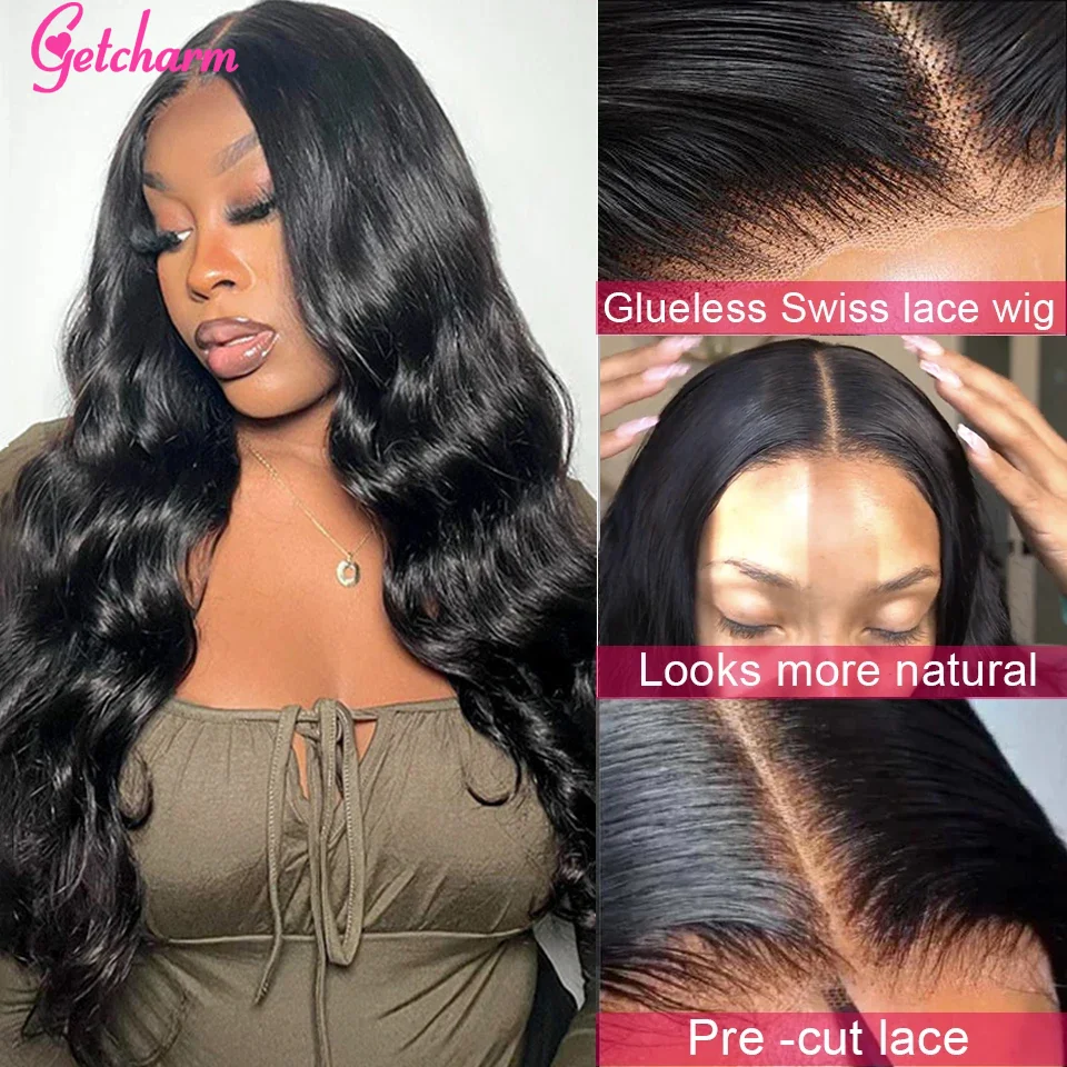 13x4 Lace Frontal Human Hair Wig Body Wave Glueless Wig Human Hair Ready To Wear 13x6 Body Wave Lace closure wig Pre Cut