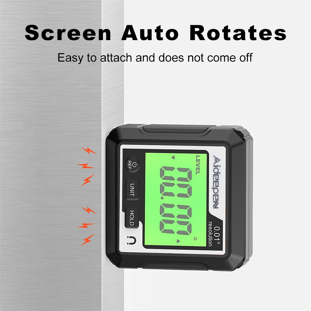 Digital Level Box Protractor Angle Finder 90 Degree Digital Protractor Angle Measure Inclinometer with Magnetic Based Backlight