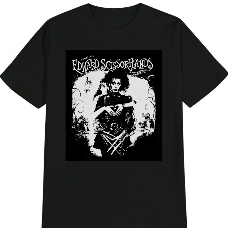 

Edward Scissorhands Graphic Print Men's Casual T-Shirt Round Neck Short Perfect Gift for Men Casual Wear Round Neck Shirt Bold P