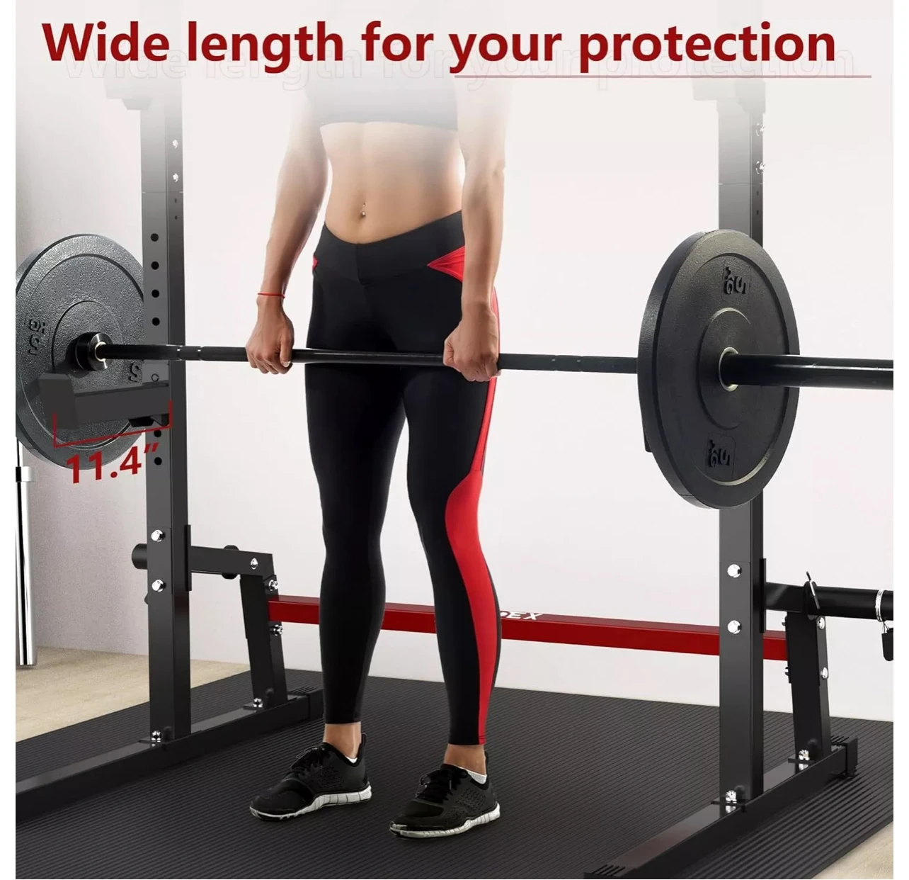 

Buy 5 get 3 free Adjustable Squat Rack Barbell Rack Squat Stand Bench Press Pull Up Home Gym