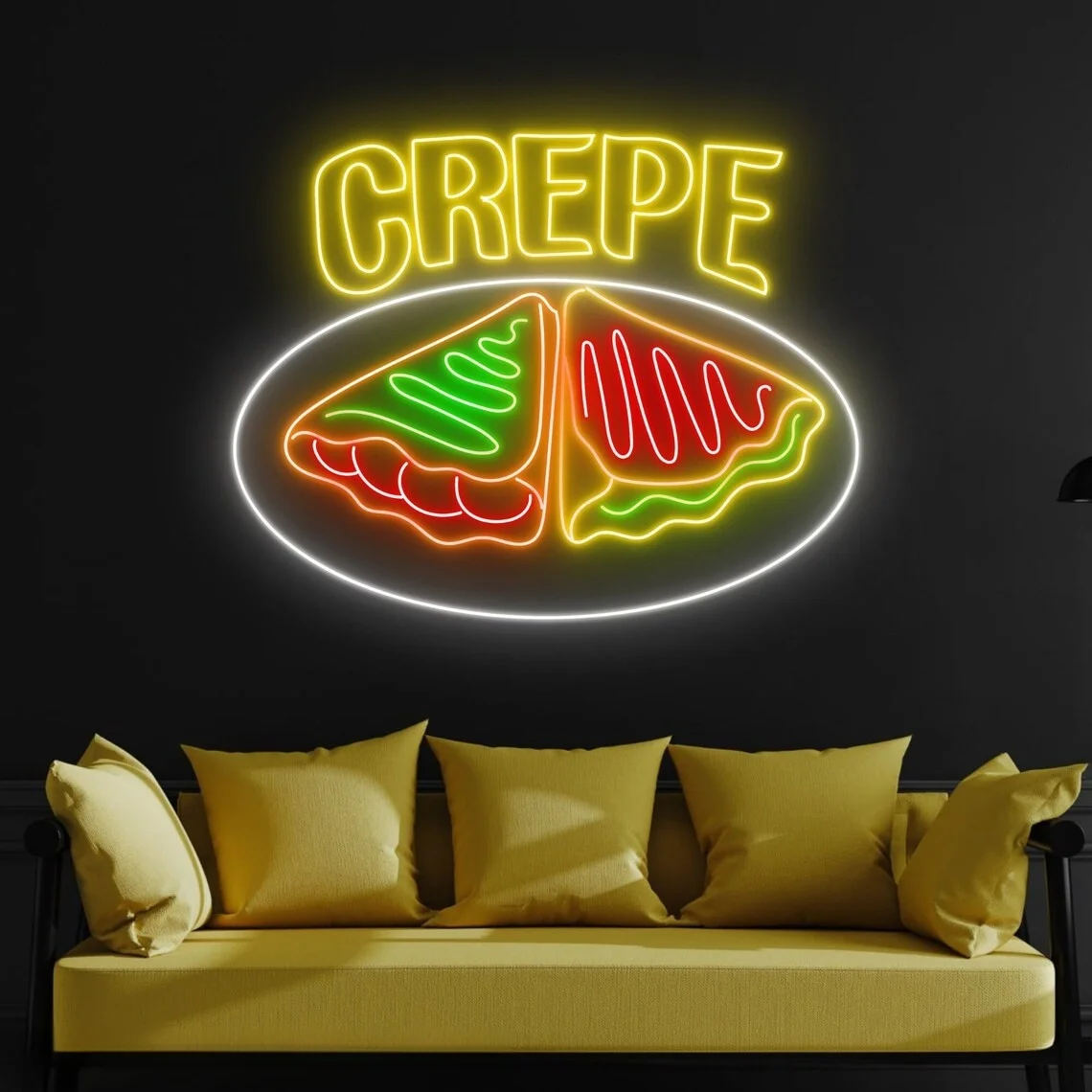 

Crepe Neon Sign, Crepe Cake Led Sign, Custom Cake Store Wall Decor, French Crepe Bakery Shop Sign, European Food Light Art