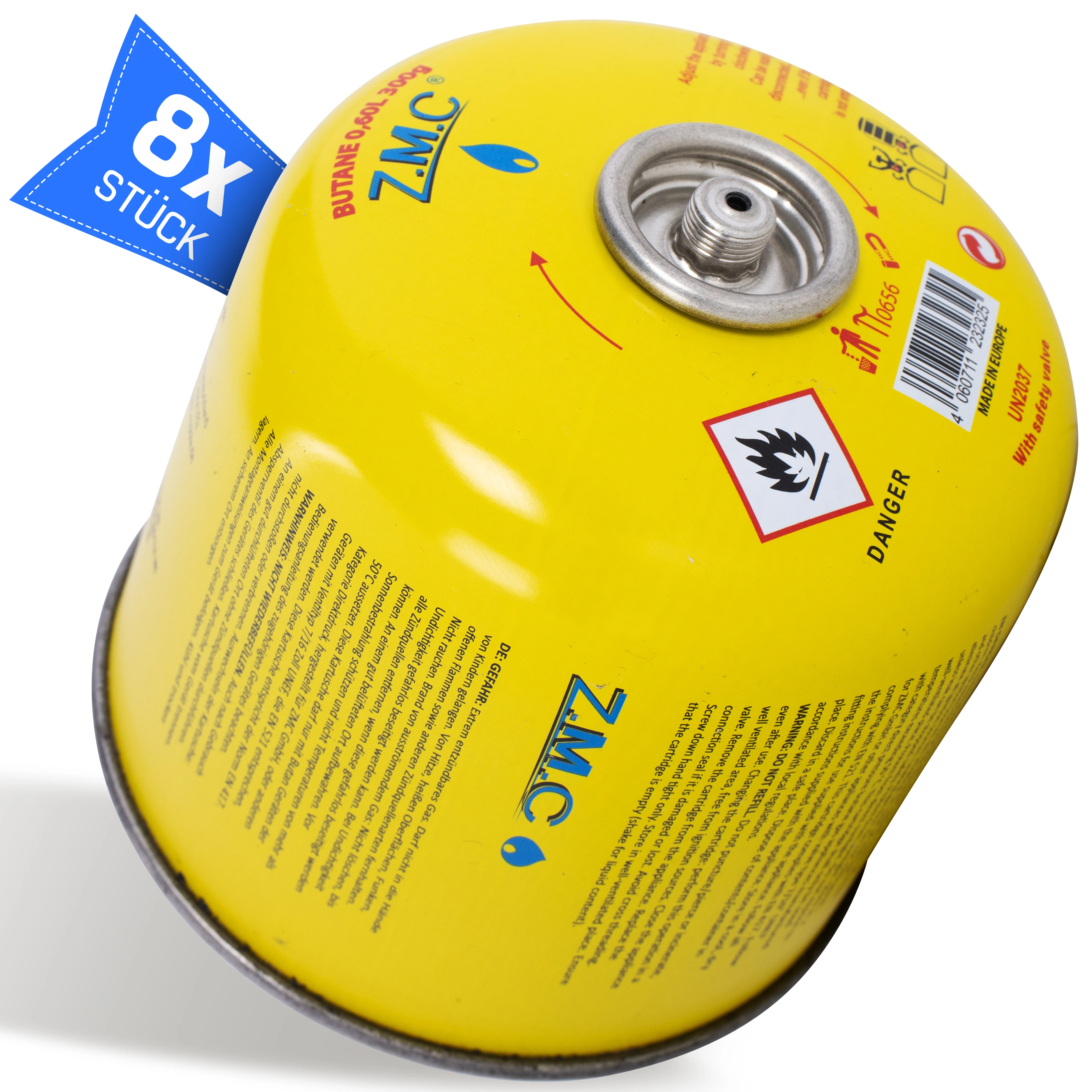 Z.M.C 1X - 14X Selecteerbare Gaspatroon 300g 600ml Butaan Propaan Met Schroefdraadventiel En417 Camping