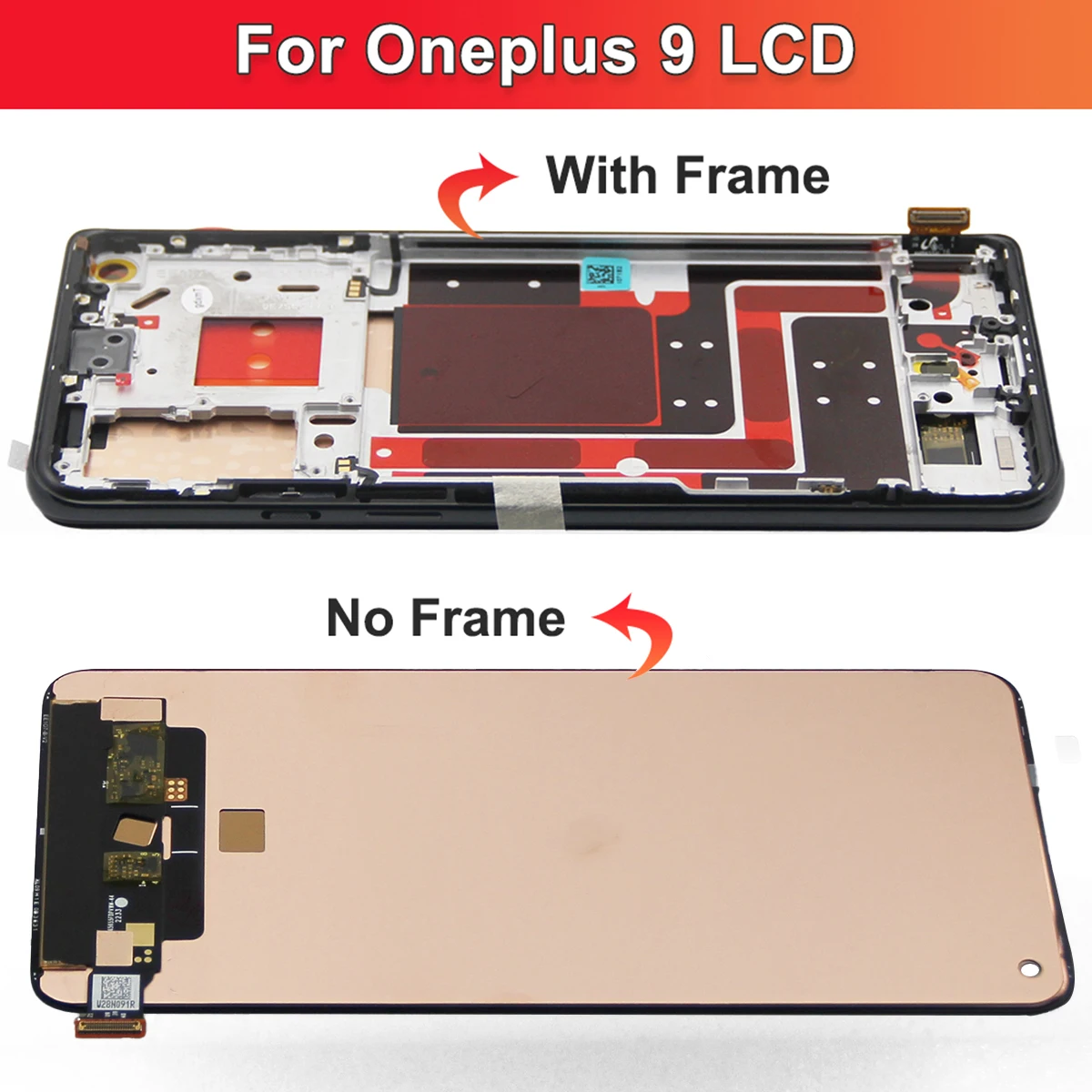 NEW AMOLED Display Screen for OnePlus 9 LE2113 Replacement, Lcd Display Digital Touch Screen with Frame for OnePlus 9 Pro Screen