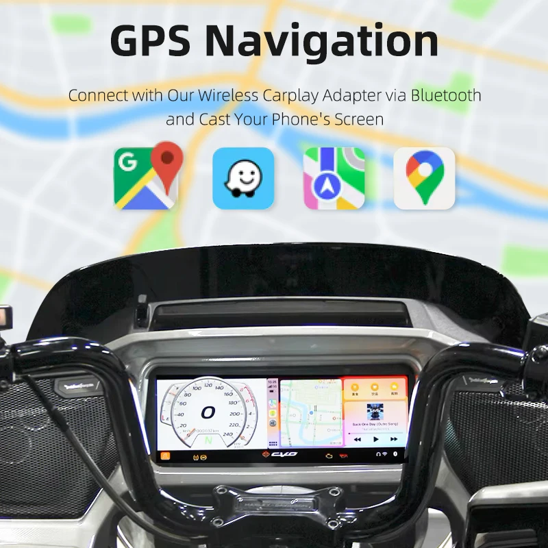 Road Faith Motorcycle Wireless Carplay Adapter for Harley 2023-up 121CVO 2019-2022 117CVO Touring Street/ Road Glide for iPhone