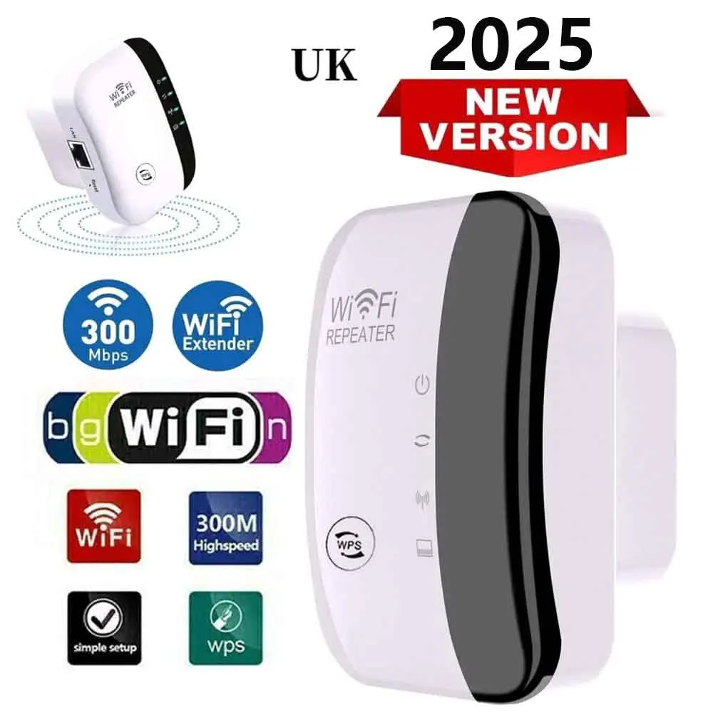 واي فاي إشارة موسع المدى مكرر الداعم 300Mbps الإنترنت اللاسلكي واي فاي مكبر صوت أحادي شبكة محسن المملكة المتحدة التوصيل للكمبيوتر Hom #1