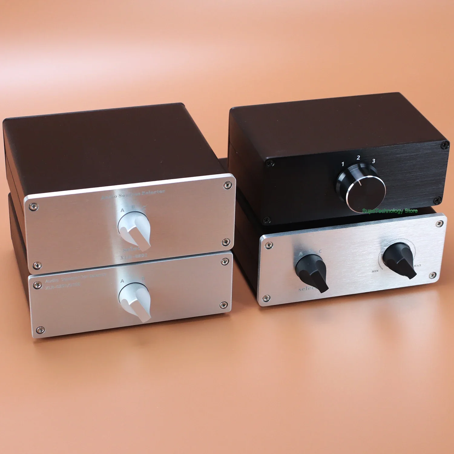 Commutateur audio HIFI XLR à double canal, sélecteur de signal audio sinc, amplificateur de puissance, haut-parleur, haute qualité