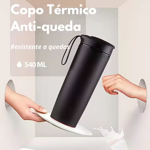 ZOMMI Garrafa Térmica Mágica Anti-Queda Com Tampa Rosqueável Copo Não Derrama 500ML F-344 Quente ou Frio Cafe Cha Bebidas