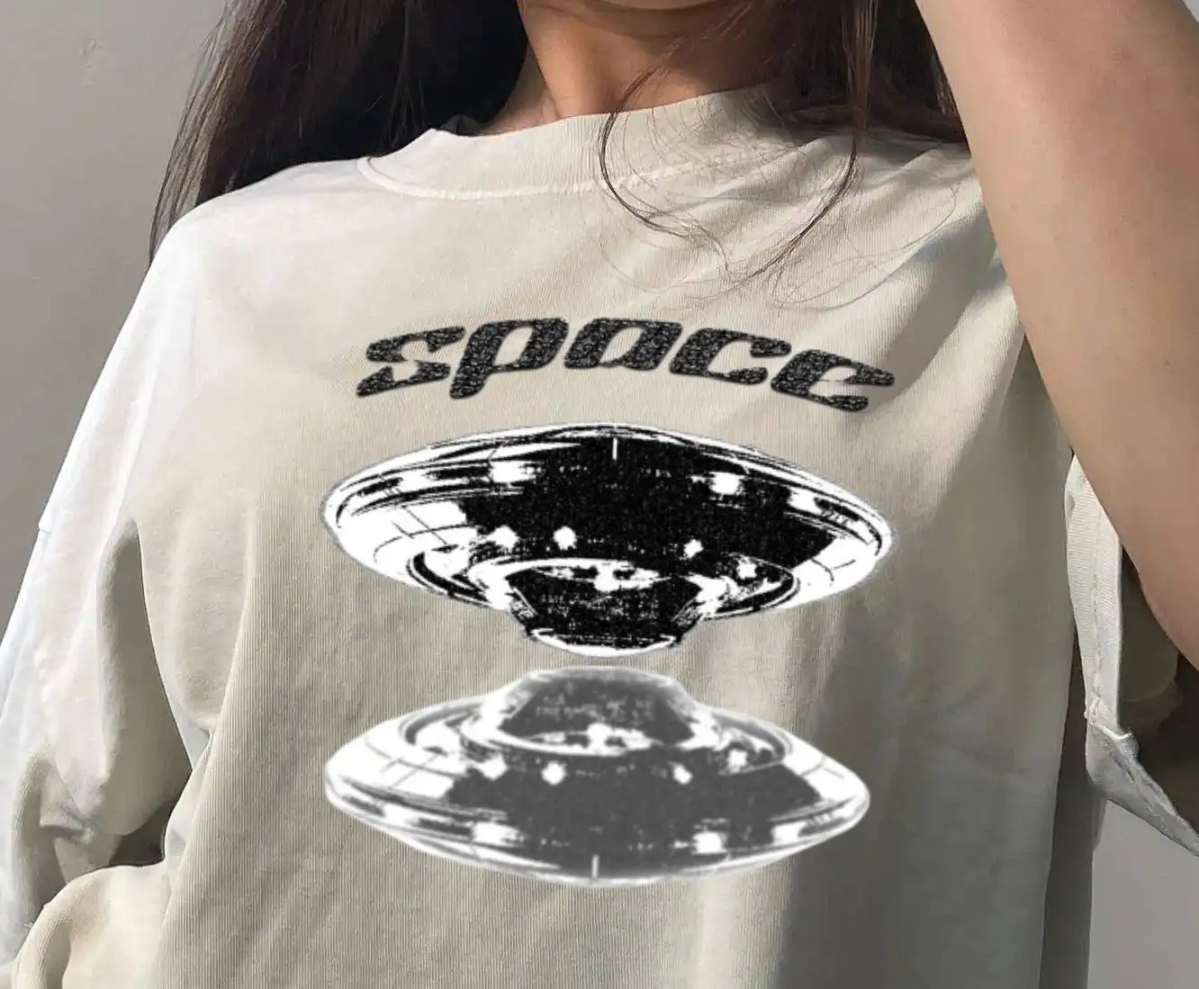 

Мешковатая женская рубашка с рисунком Y2K Look, футболка большого размера, женская винтажная уличная одежда, повседневная удобная хлопковая модная футболка унисекс в стиле ретро