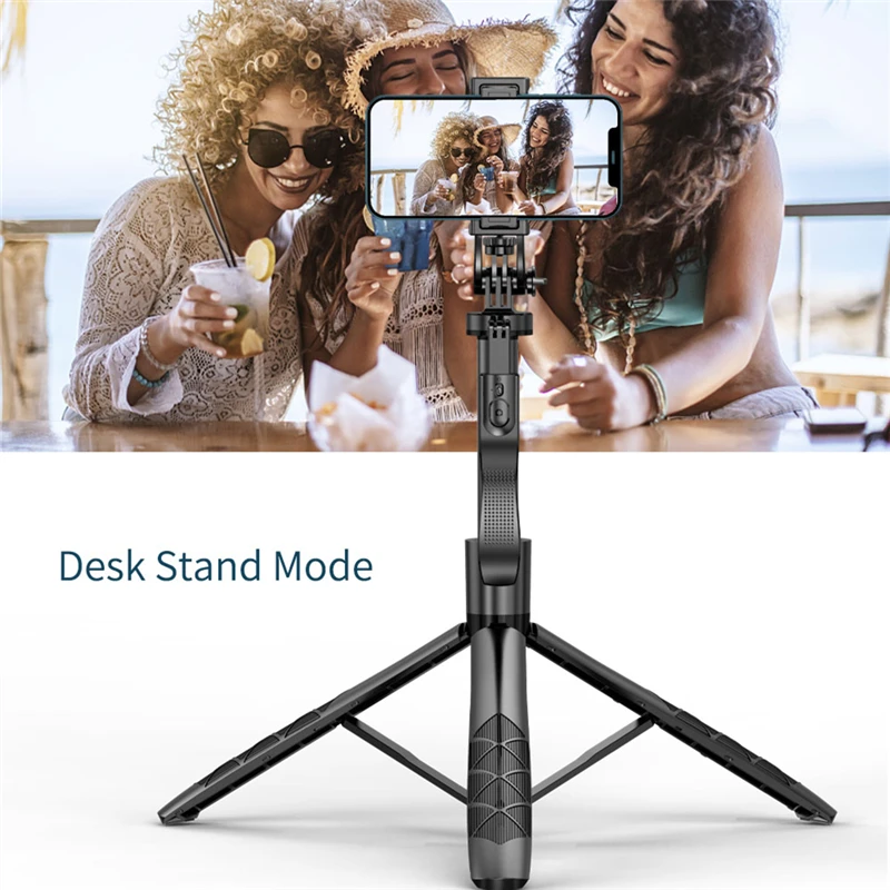 Roteta 2022 Monopod Tongkat Selfie Bluetooth Nirkabel Dapat Dilipat Baru dengan Tripod Aloi Aluminium Lampu Fill Shutter Bluetooth