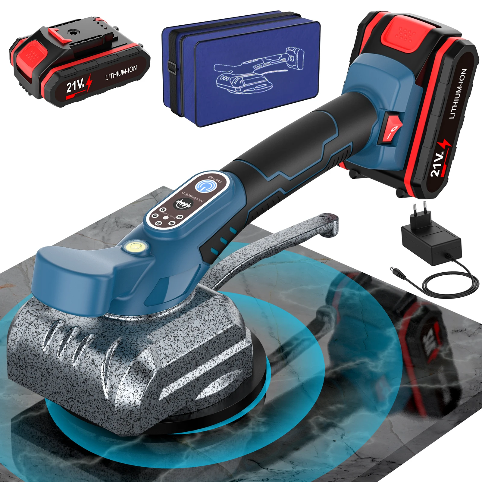 Machine à carrelage électrique automatique professionnelle 88VF, 5 vitesses, outil de nivellement couché au sol, niveleur de bulles, outils électriques