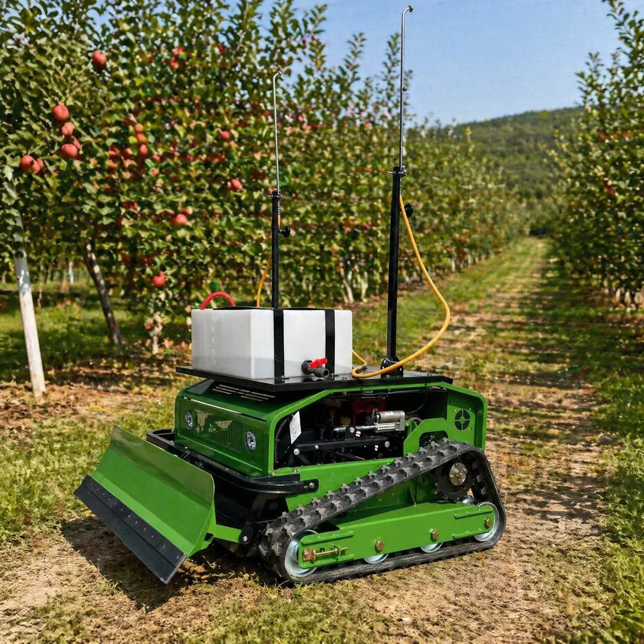 

Smart 2-in-1 Remote-Controlled Mower And Sprayer Agricultural-Grade Tracked Machine with High Horsepower 60L Capacity for Precis