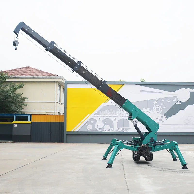 New Telescopic Mini Crawler Cranes Portable Spider Crane Hydraulic Ground Foldable Beta Small Mobile Electric Mini Spider Crane