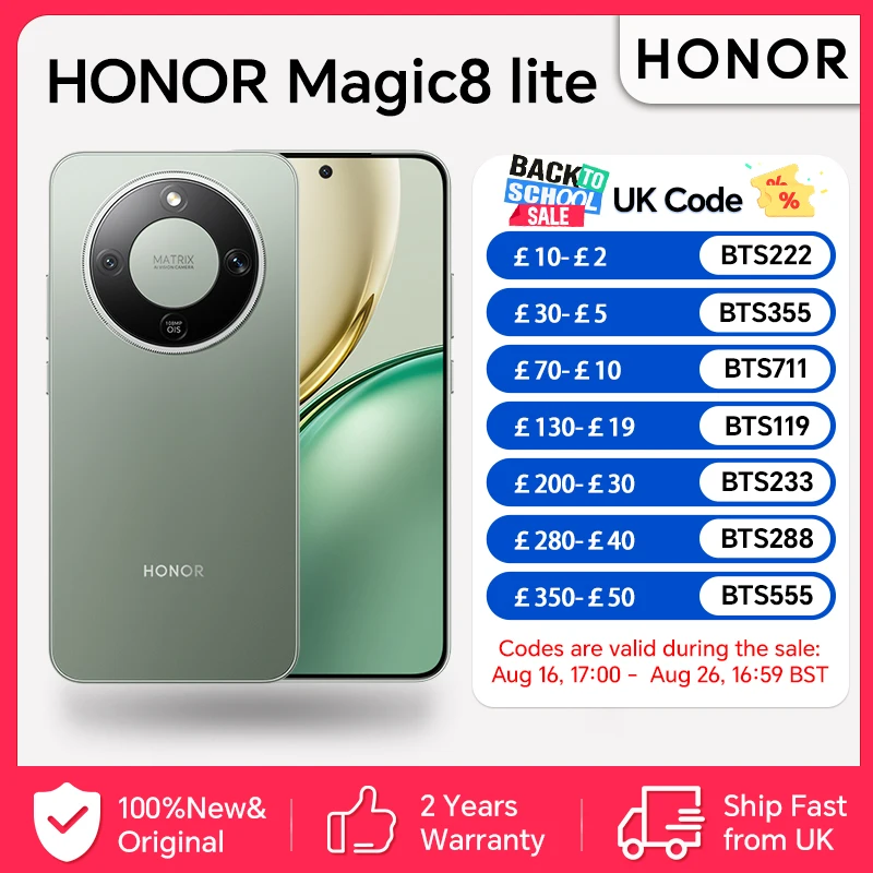 HONOR Magic8 lite, EU Version, 5G Smartphone, 7500 mAh Battery, Triple Resistant,108MP Main OIS Camera,6.79" 120Hz AMOLED Screen
