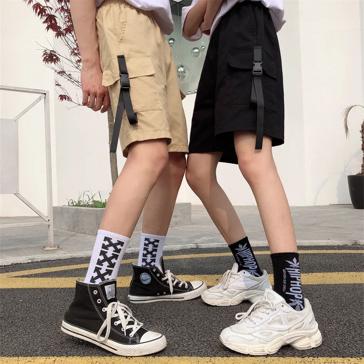 

Loose Cargo Shorts Women Large Pocket Harajuku Japan Shorts Girl Couple Korean Ulzzang Trendy Street Summer Hip Hop Shorts Girl