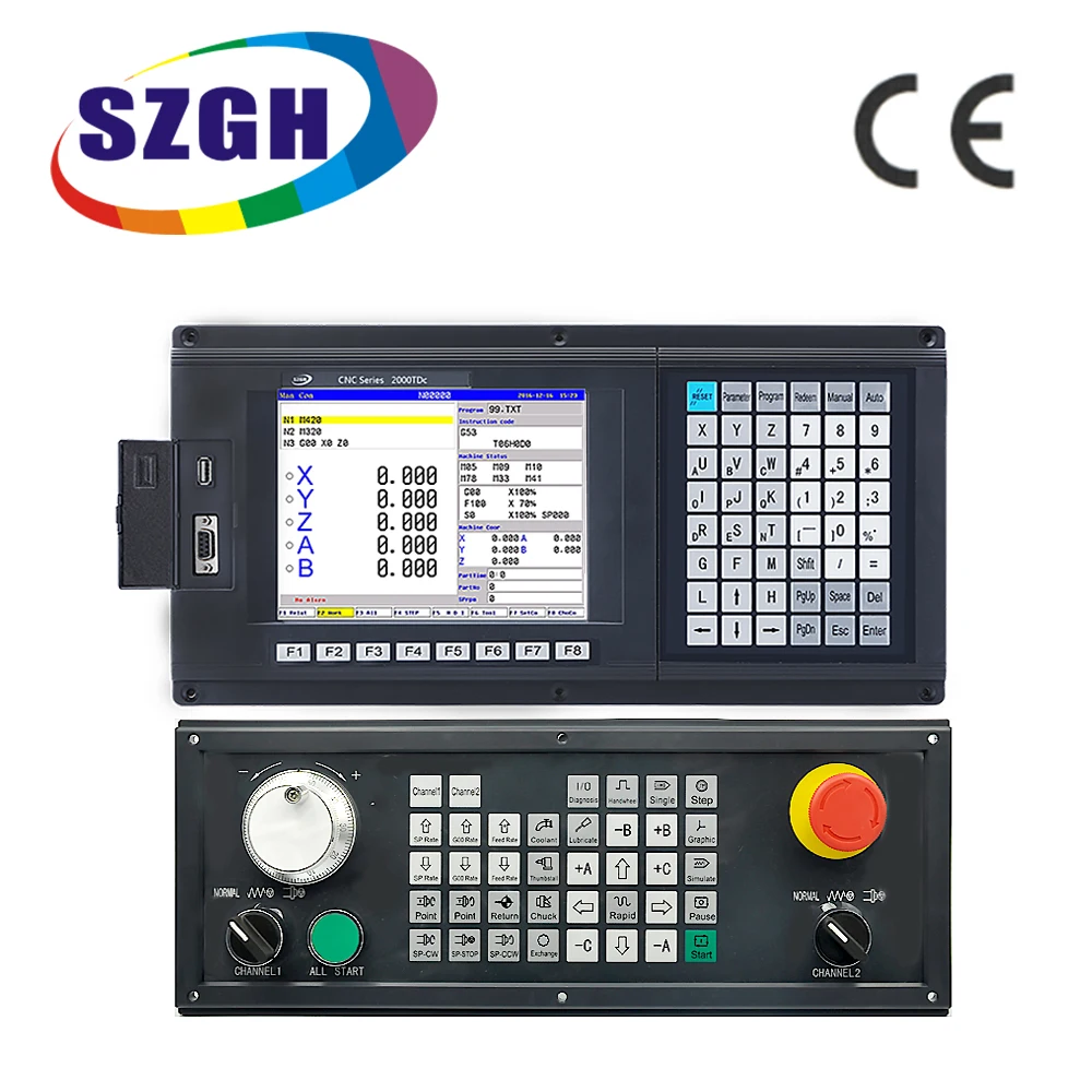 

High-end New Product Double Channel Type CNC Controller For Lathe/turning With Auto Tool Changer Function