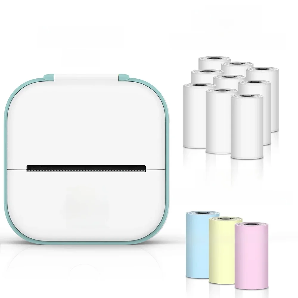 Phomemo T02 Mini thermische printer Draadloze mini-zakprinter, zelfklevende stickerprinter voor doe-het-zelf, dagboek, studentenverjaardagscadeau