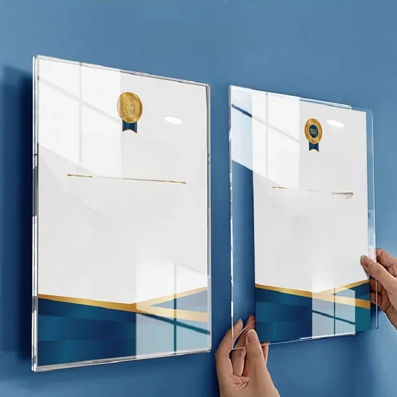 A4 Uchwyt ścienny 8,5 x 11 cali Akrylowy stojak na znaki Restauracja Menu Papier Lista cen Obraz Zdjęcie Plakat Ulotka Ramka — zdjęcie produktu 7