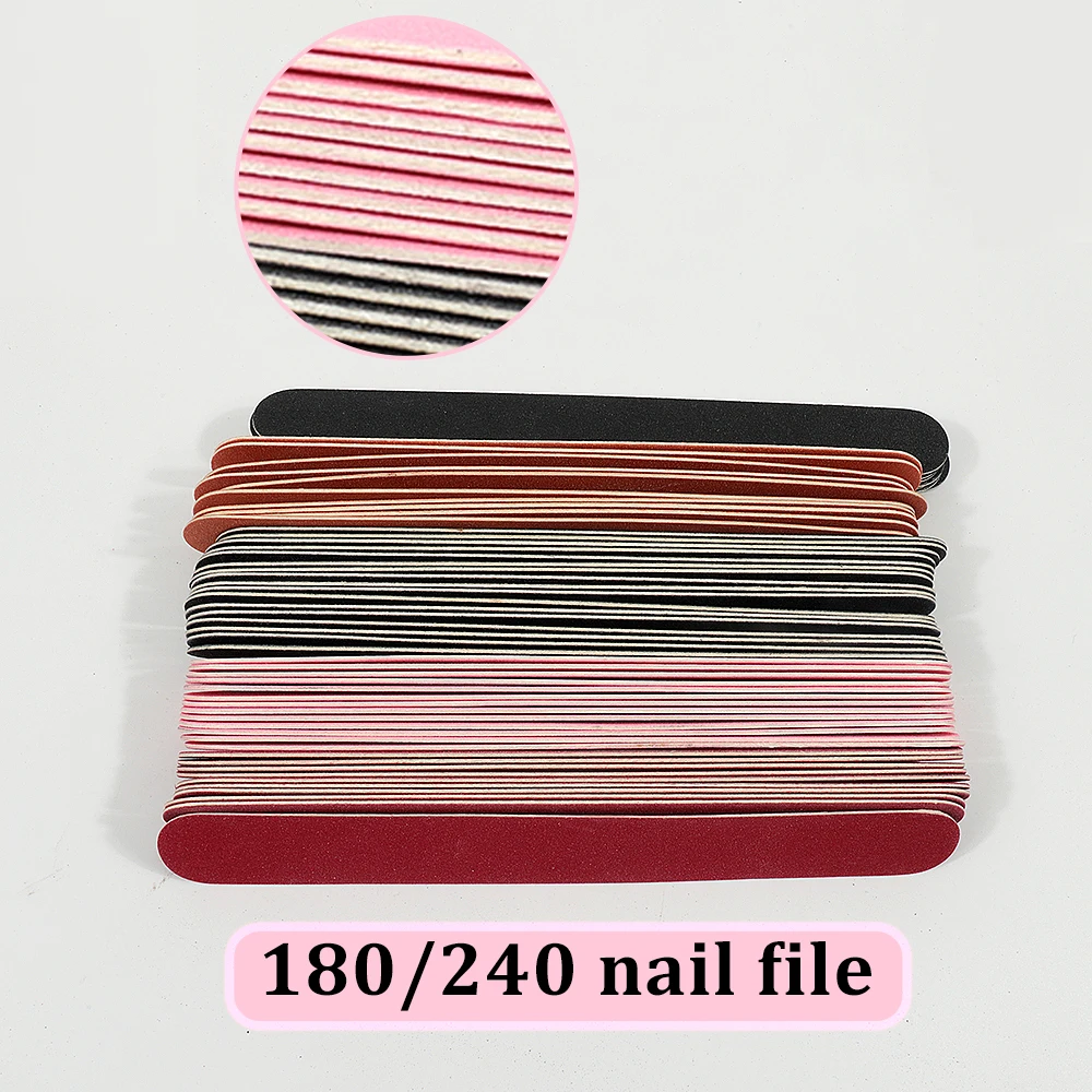 مجموعة مبرد أظافر متعددة الألوان، لوح صنفرة احترافي مزدوج الجوانب للمانيكير والباديكير، أداة تلميع تشكيل الأظافر #5