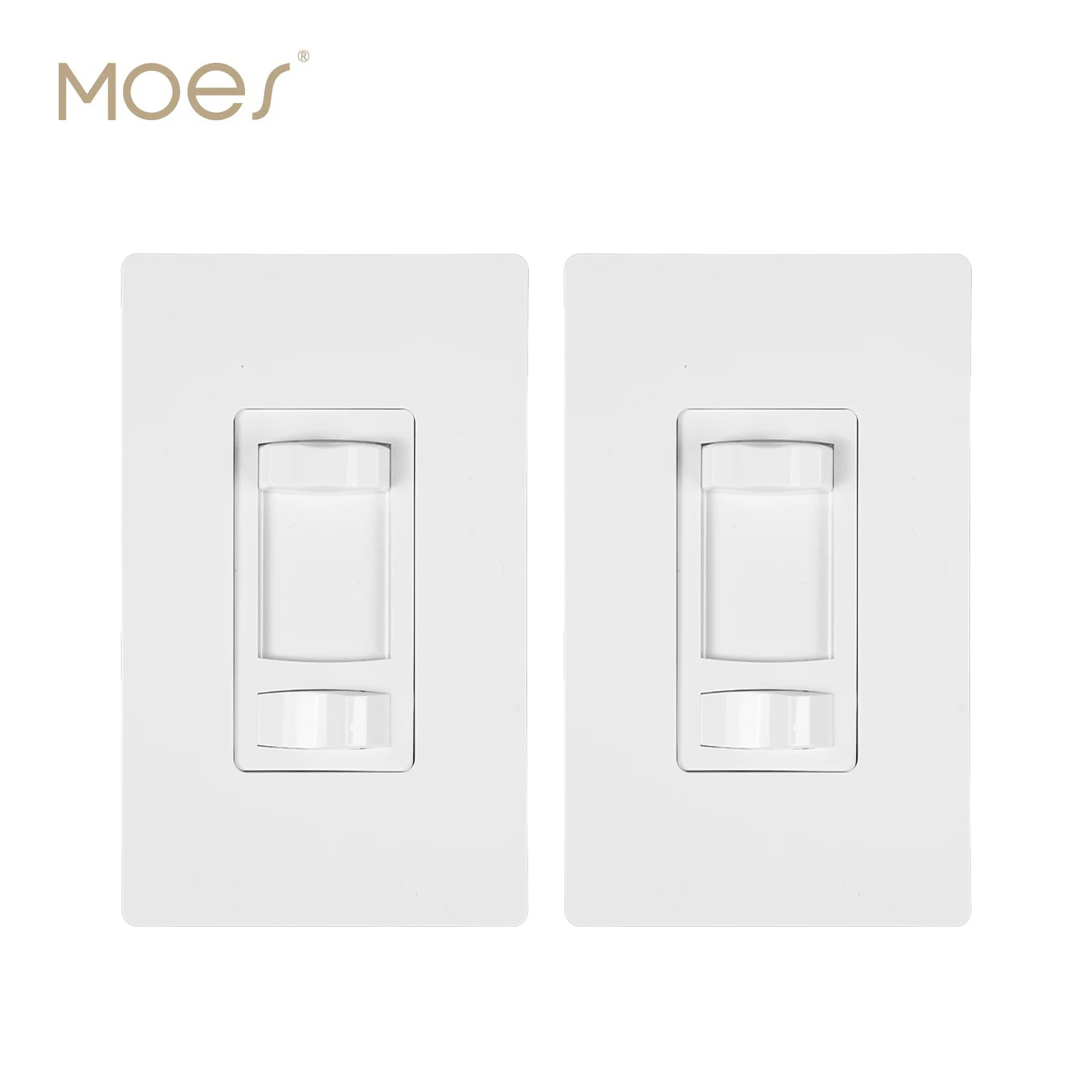 MOES Dimmer Light Switch, 3 Way & Single Pole Dimmable,ON/Off with Dimming Slide for Bedroom Hallway, No Neutral Wire Required