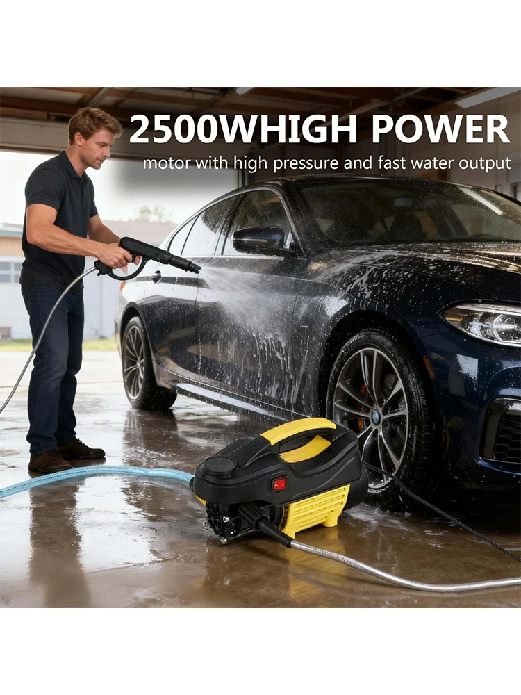 2500W Hogedruk wosher Auto Draagbare Wasmachine schildermachine flash Waterpistool Waterbeker Multifunctioneel Thuis schilderen - afbeelding 2