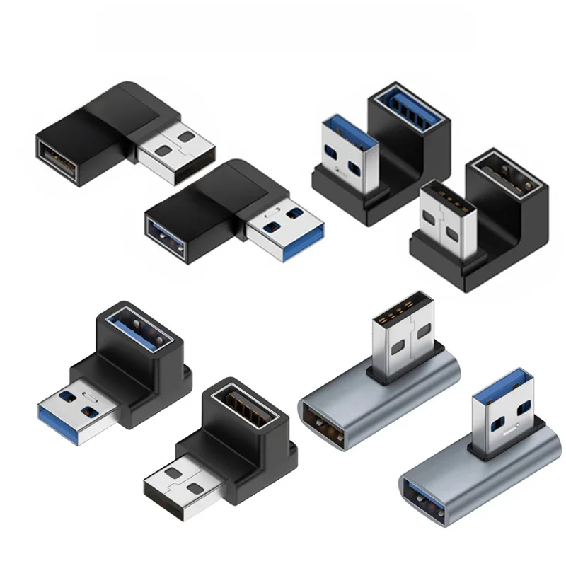 USB 3.0 90-stopniowy męski na żeński przedłużacz kątowy 10 Gb/s Konwerter transferu danych do laptopa PC Złącze kolankowe Wtyczka — zdjęcie produktu 7