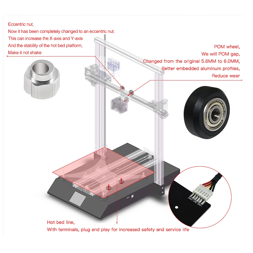 Twotrees BLU-3 V2 300mm/s Fast Printing High Precision 3.5 Inch Touch Screen Auto Leveling Support multi-language FDM 3D Printer