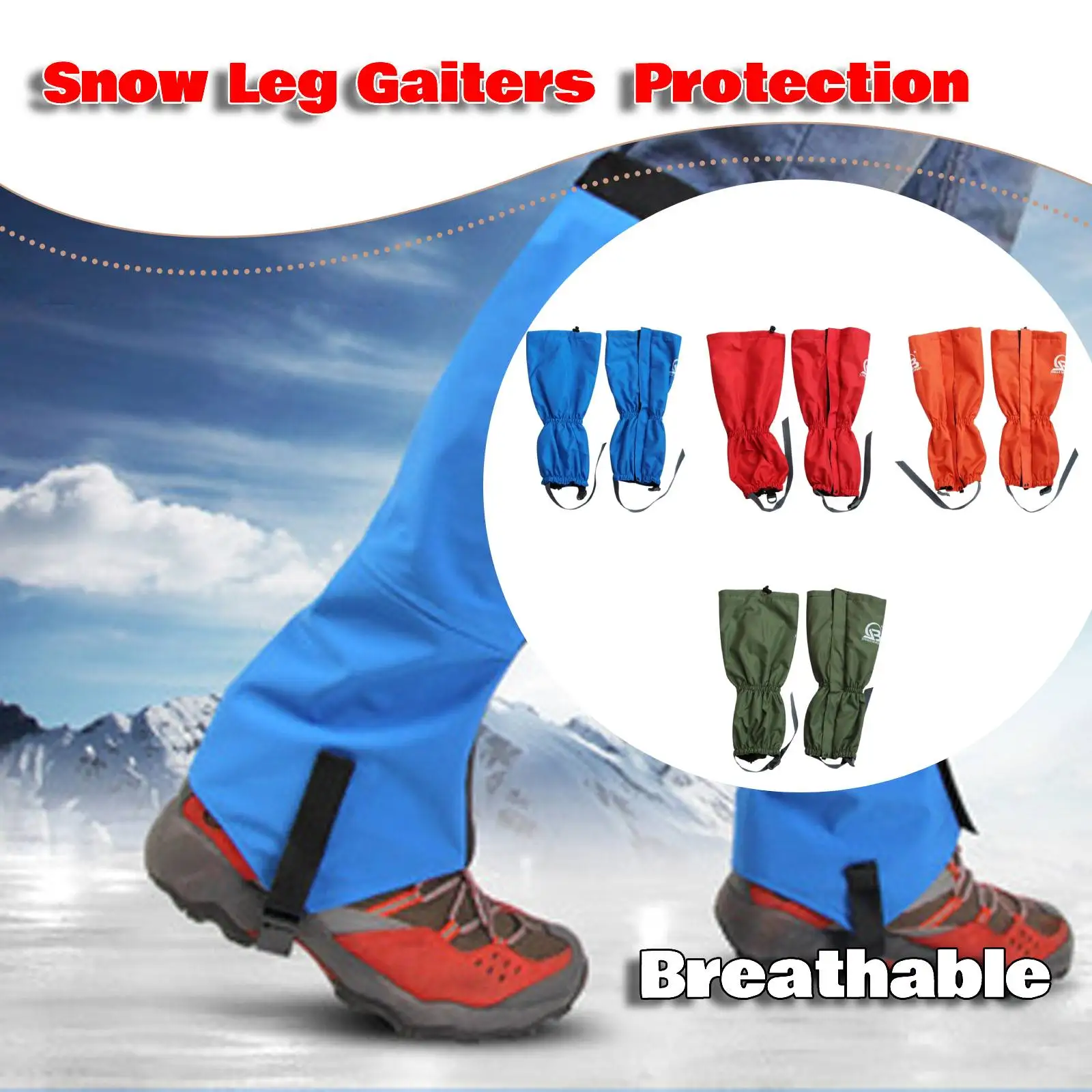 

Гетры для снега для мужчин и женщин, защитные водонепроницаемые для приключений на открытом воздухе, пешего туризма, скалолазания, катания на лыжах, альпинизма, удобные гетры