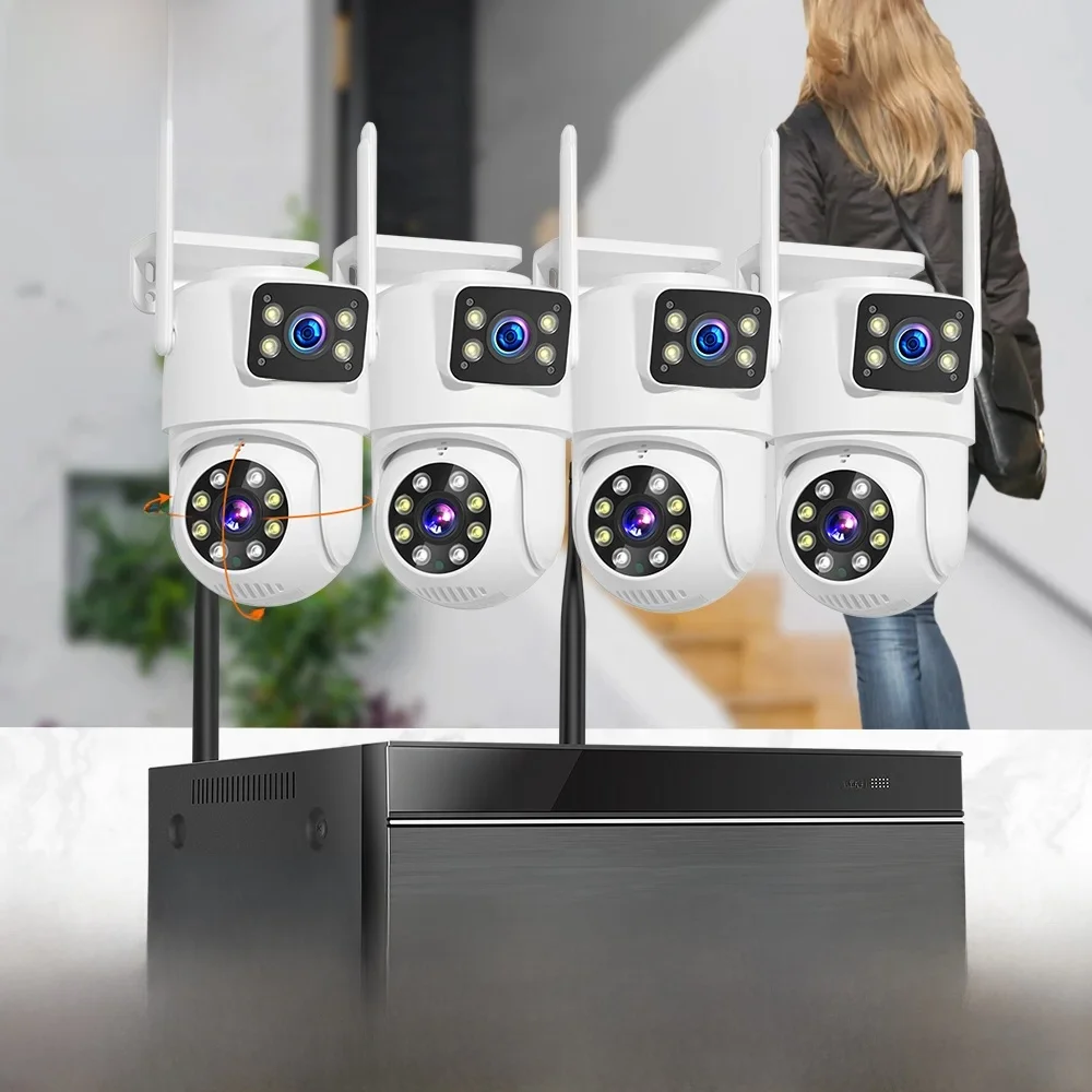 Hiseeu 3K 6MP Dual Lens WiFi CCTV Surveillance Kit Automatische Tracking Kleuren Nachtzicht P2P 10CH NVR IP Camera's Beveiligingssysteem - afbeelding 2