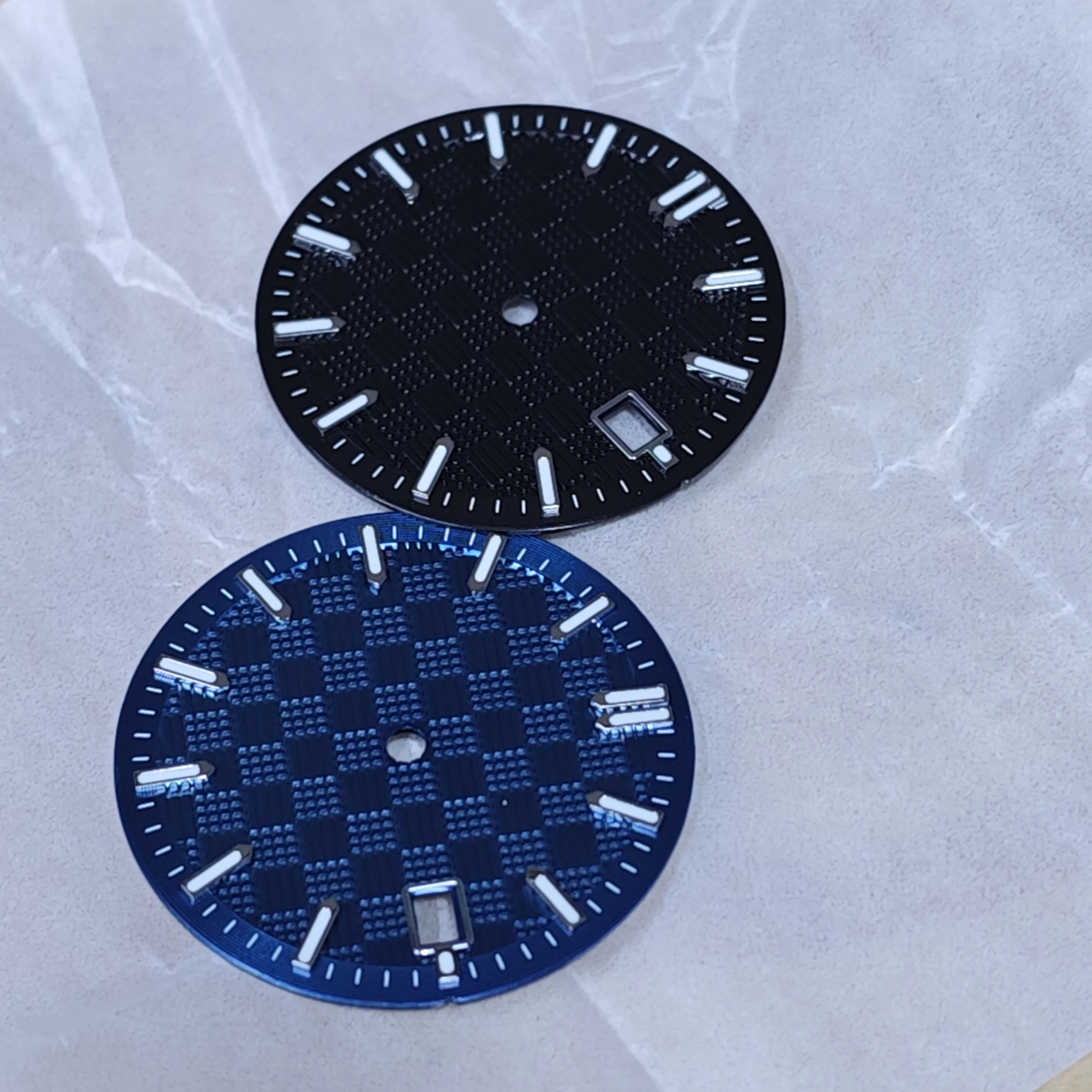Sterile 31mm Engineer Style Watch Dial 3D True Nail Pattern BGW9 Luminous Date Window Watch Mod Parts