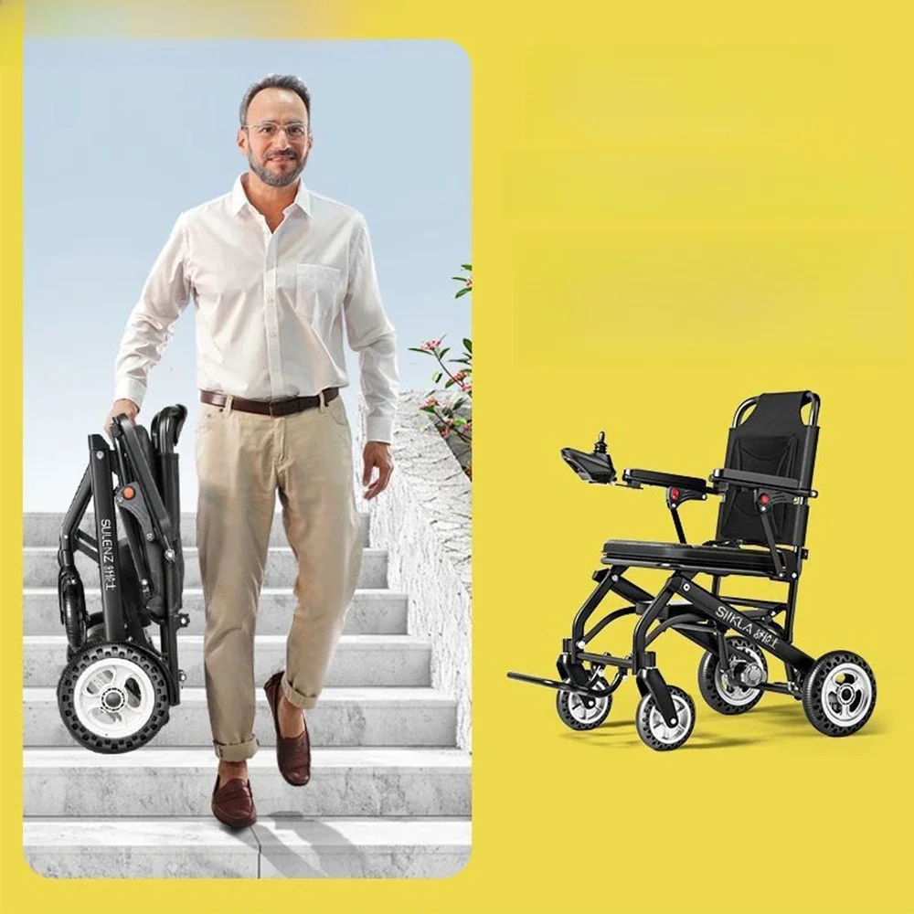 9,8 kg elektrische rolstoel, ultralichte draagbare ouderenrolstoel, kan op het vlak worden opgevouwen, automatische intelligente scooter - afbeelding 2