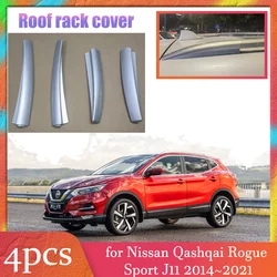 Car Roof Rack Cover for Nissan Qashqai Rogue Sport J11 2014~2021 2015 Luggage Bar Part Rail End Shell Cap Trim Shell Accessories