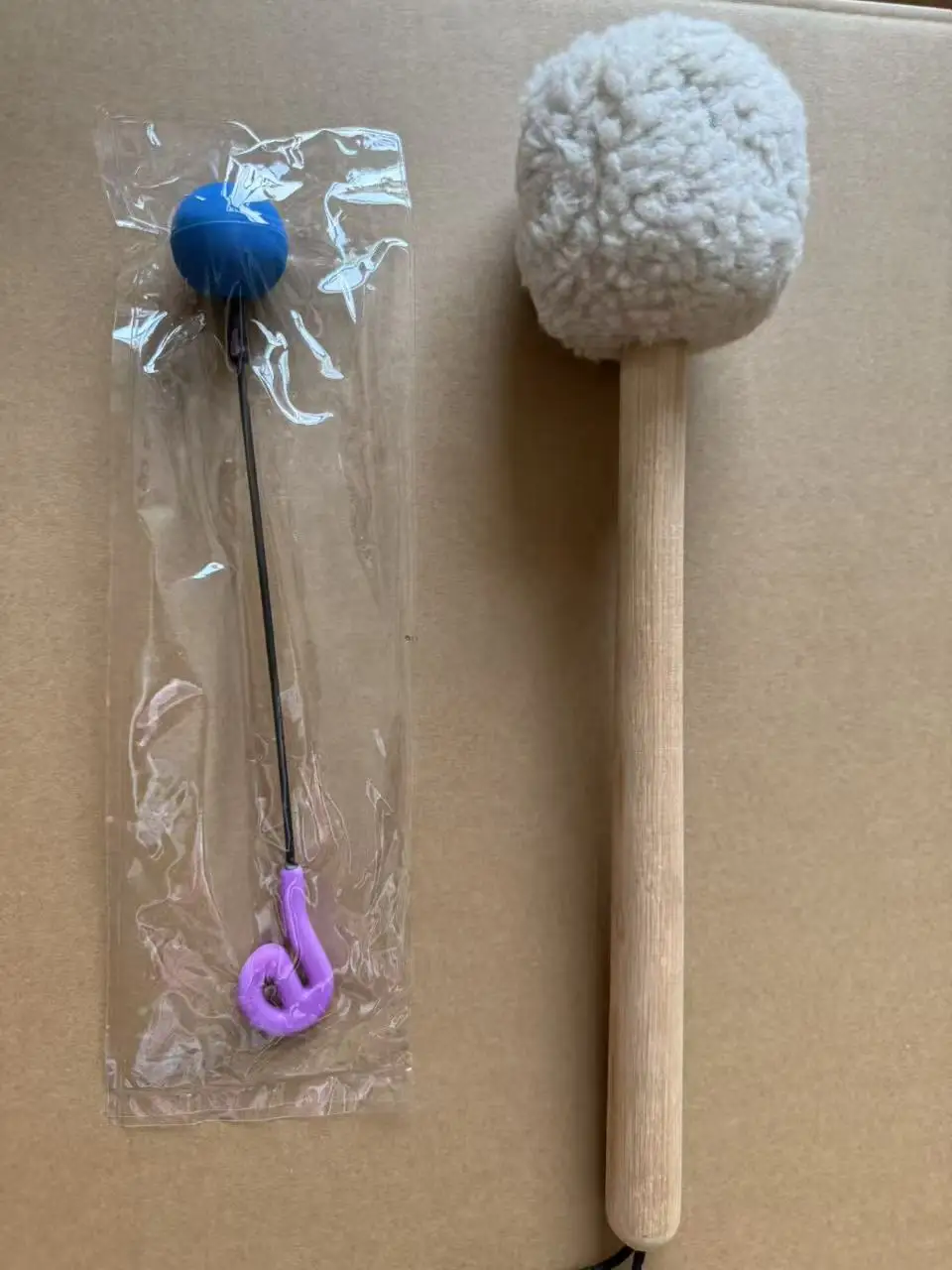 

Молоток для гонга и гонговый молоток с двойной головкой, аксессуар для звукового исцеления, ударный инструмент