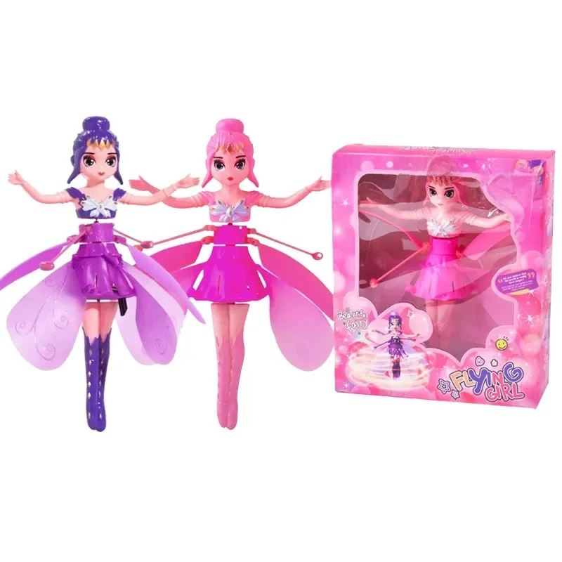 Hélicoptère de simulation d'induction de danse de fée elfe, jouet de vol intelligent pour enfants, jouet volant lumineux à rotation induit par geste, cadeau