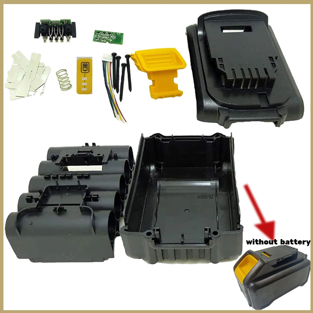 

DCB200 литий-ионный аккумулятор, пластиковый корпус, печатная плата защиты от зарядки, корпус для Dewalt 18 В 20 В, литиевый электроинструмент