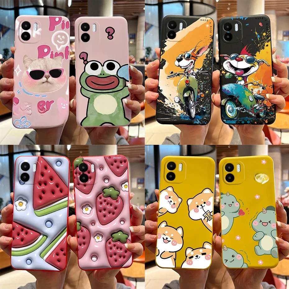 Pour Xiaomi Redmi A2 étui Redmi A1 couverture mignon dessin animé grenouille pare-chocs mince doux TPU coque de téléphone pour Xiami Redmi A1 RedmiA2 A 2 Fundas