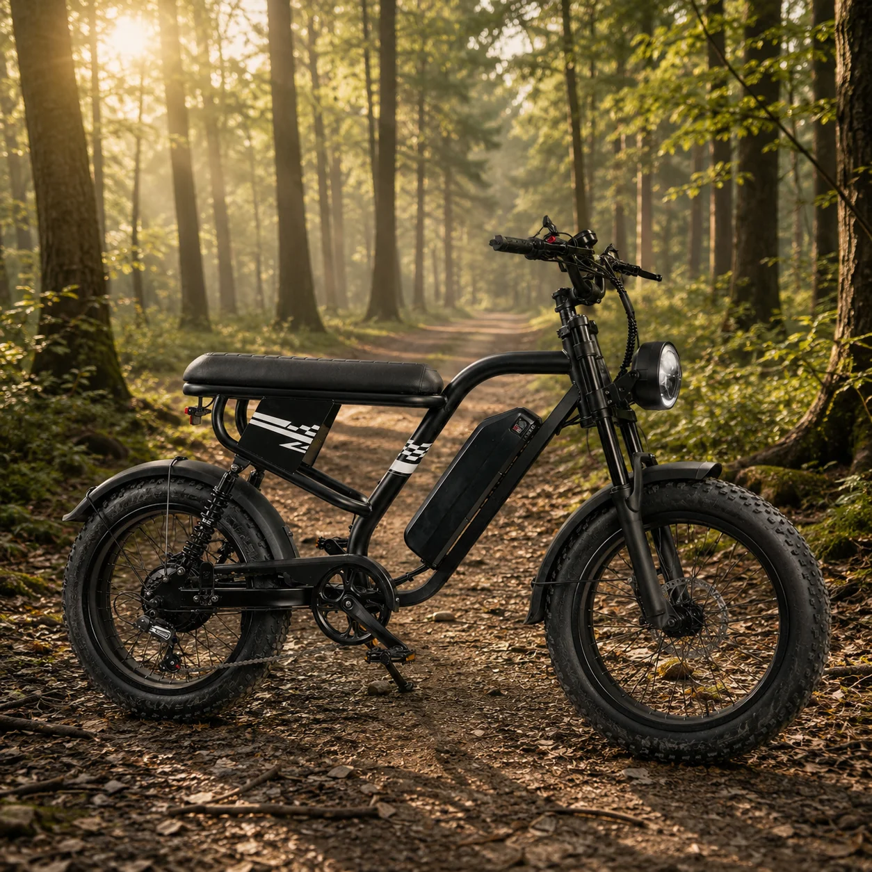 48V 500W Elektrofahrrad, 20x4.0 Fat Tire E-Bike mit 13,5Ah Akku, Shimano 7-Gang-Schaltung, Doppelfederung, 25km/h City Cruiser, 45–100km Reichweite, Scheibenbremsen, E-Fahrrad für Erwachsene, 180kg