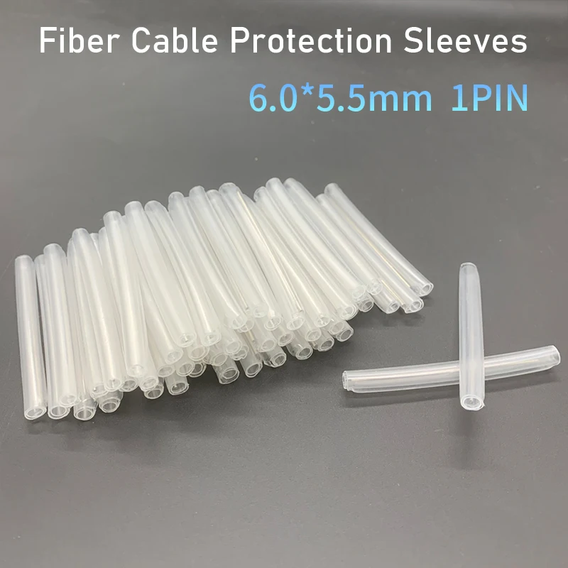 

500/1000pcs Fiber Optic tube 6.0mm*5.5mm 1 PIN Cable Protection Sleeves diameter FTTH Fiber heat shrink splice protector