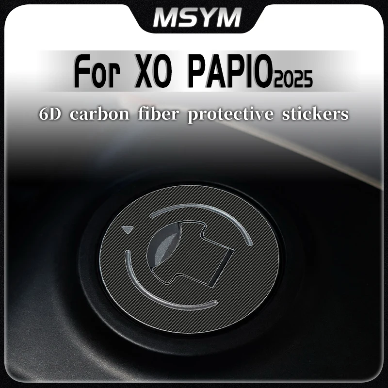 For CFMOTO XO PAPIO 2025 6D Carbon Fiber Film Anti Scratch Protection Stickers On Both Sides Of The Car Body Accessories