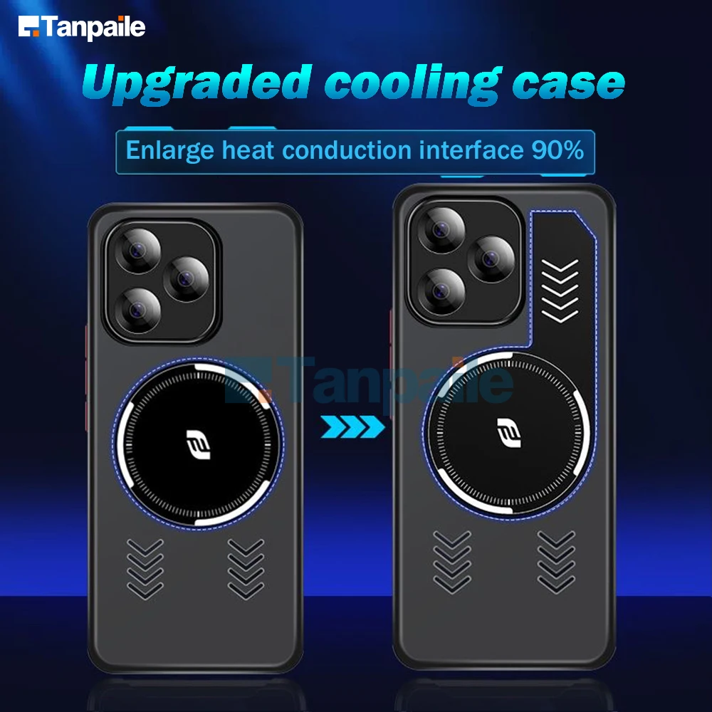 Cooling Case For POCO F6 Case Shockproof Gaming Bumper Heat Dissipation For Redmi Turbo 3 Case Turbo3 POCO F6 PRO K70 PRO Funda