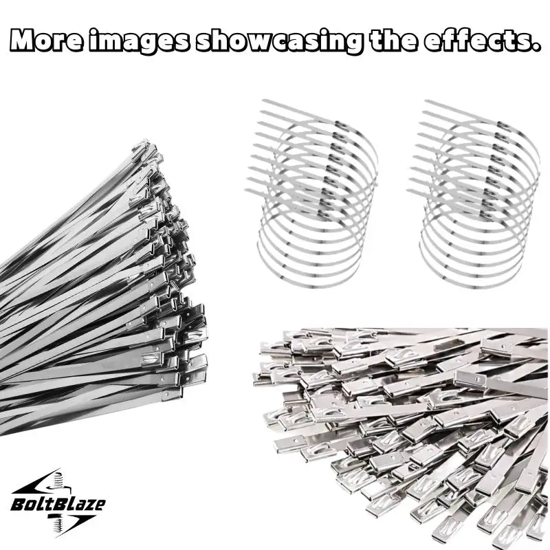 ربطات بسحاب معدنية متينة ، فولاذ مقاوم للصدأ ، ربطات كابلات ذاتية القفل لأغشية العادم ، سياج ، عبوة ، ، من من من