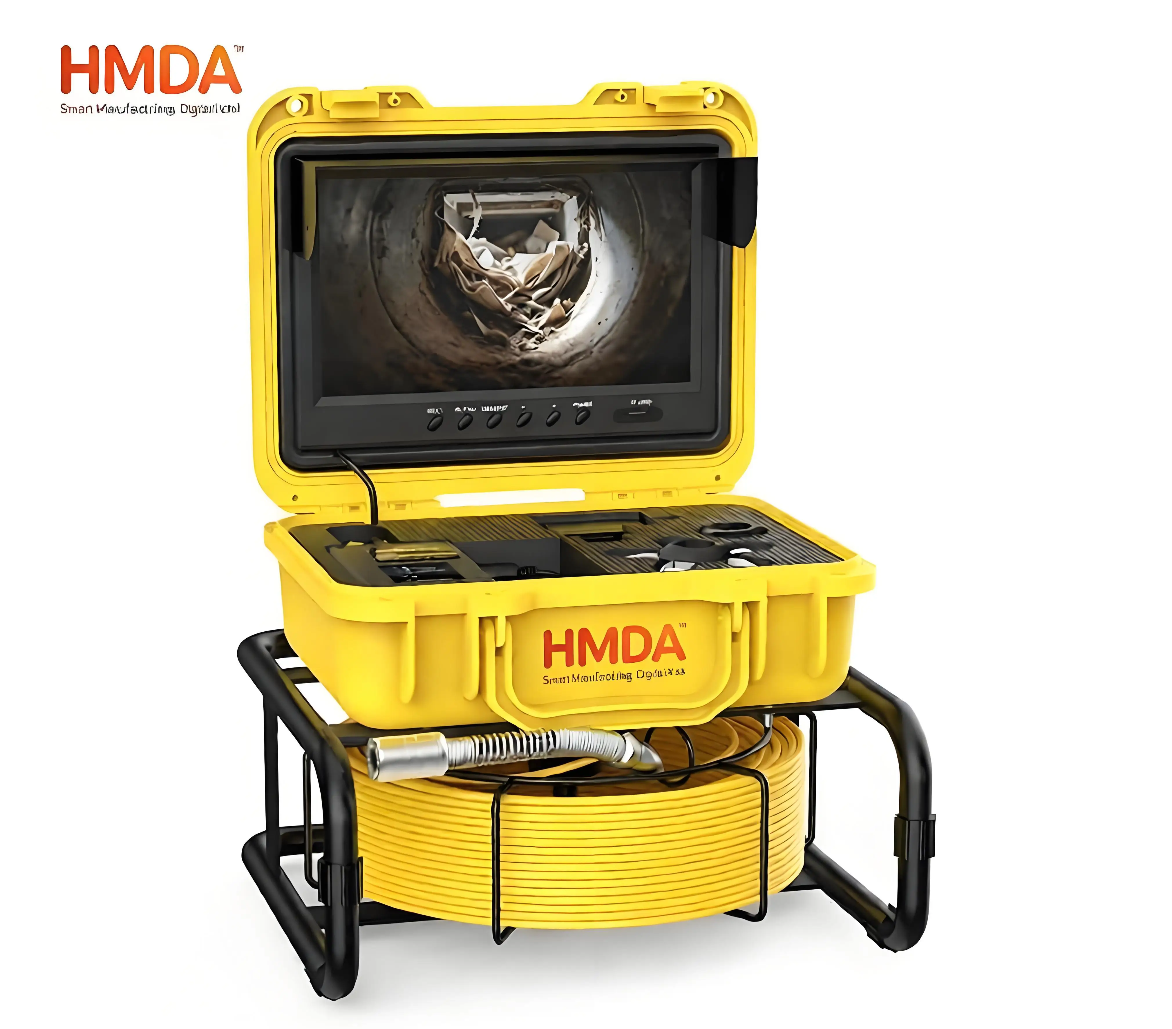Sewer Camera with Light, self Leveling,6.5mm Pipe Camera 9 Inch Screen, Industrial Endoscope  For Drain Car Inspection