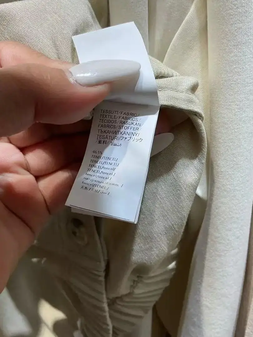 秋のデミシーズンビーズトリミング無地リネンジャケット