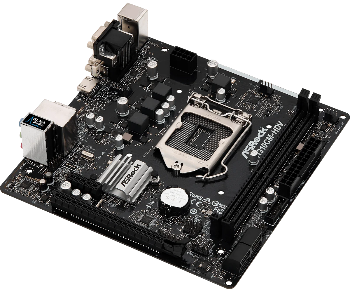 Imagem -04 - Motherboard Lga 1151 Intel H310 Ddr4 2666mhz 32gb Usb 3.1 Pci-e 3.0 Micro Atx Suporta I5-9400f I78700 I39300 Asus-h310cm-hdv