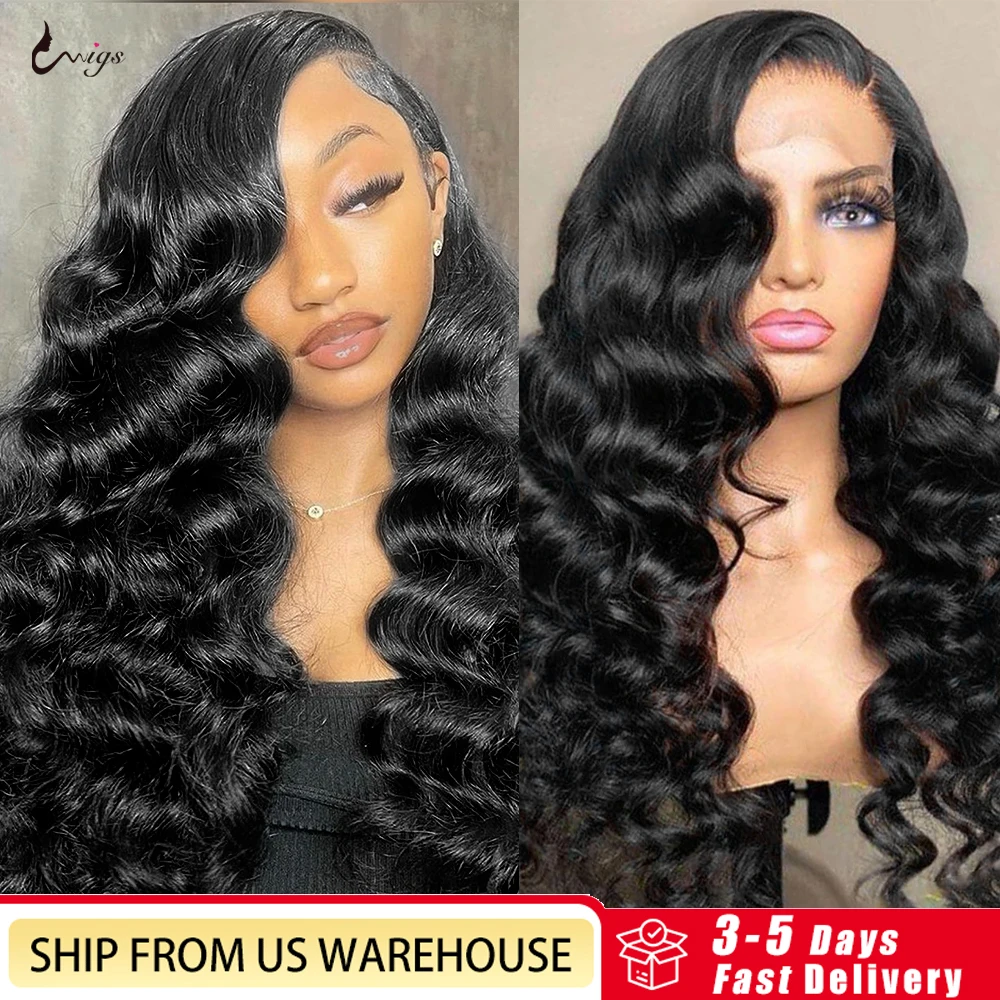 

Uwigs 13x4 Loose Deep Wave Lace Frontal Wigs 100% Human Hair Lace Closure Brazilian Human Hair Wigs For Black Woman
