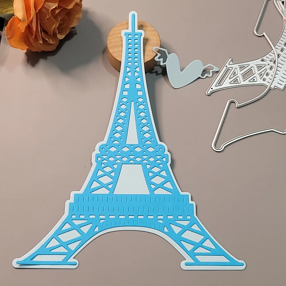 New Eiffel Tower Metal Cutting Dies Scrapbook Embossing Building Craft Die Cut Album Paper Card Making Tool Blade Punch Stencils