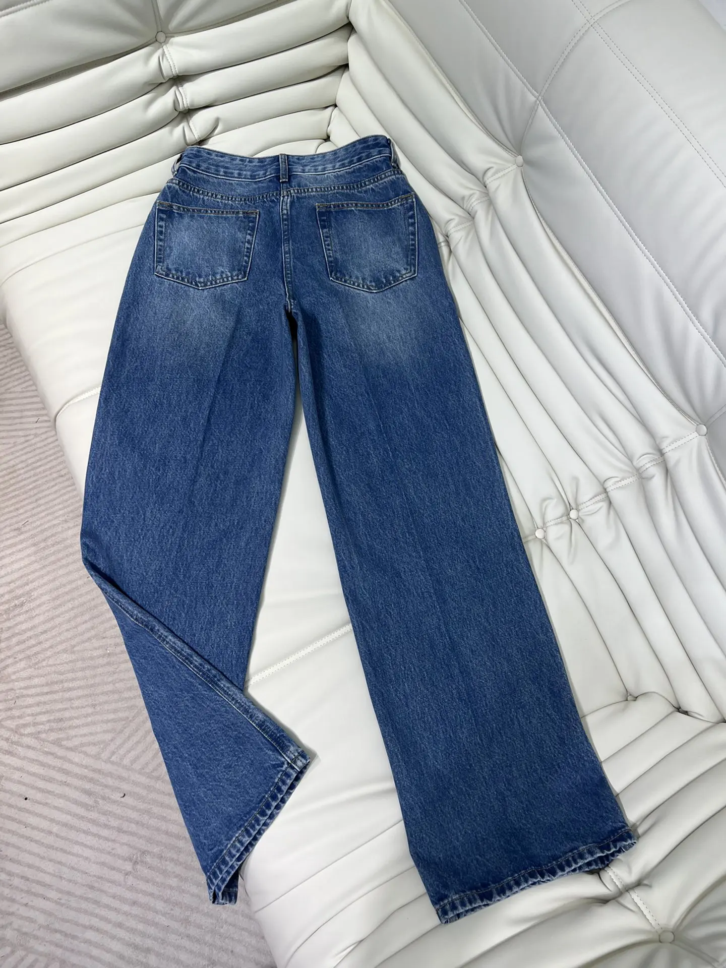 

Women New Jeans Summer Straight Tube Splicing Color Collision Fashion Casual Retro Simple Women Trousers 2025